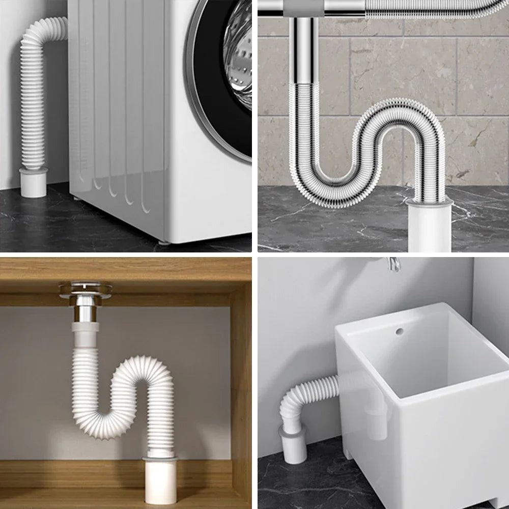 Sewer Trap Silicone Drain Pipe Seal Plug Kitchen Sink Sewer Plug Bathroom Accessories Siphon Tube Bathtub Home Drains Drainer