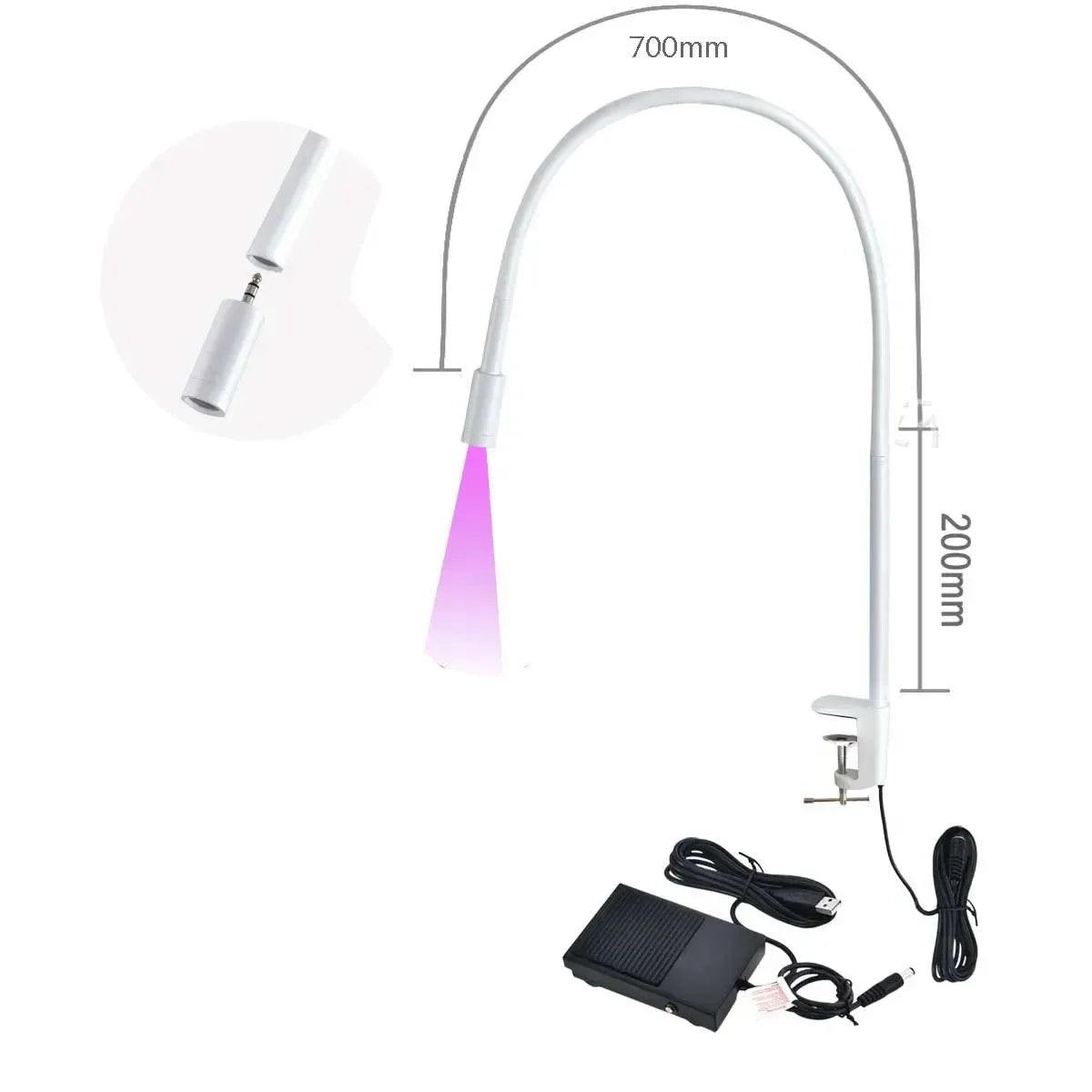 LED UV Glue Curing Light USB UV Ultraviolet Light  Beauty Eyelash manicure False Eyelashes Grafting Foot Step Switch Floor Lamp