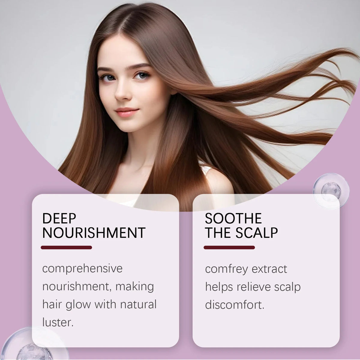 Hoegoa Nourishing Shampoo for Dry Frizzy Hair Gentle Cleansing Oil Control Soft Smooth Shiny Daily Use