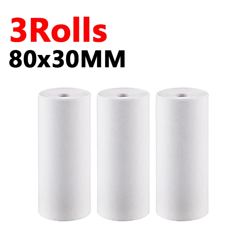 80mm Thermal Receipt Paper 3/6/10Rolls White Paper For 80mm Mini Portable Thermal Receipt Bill Printer For Business Printing