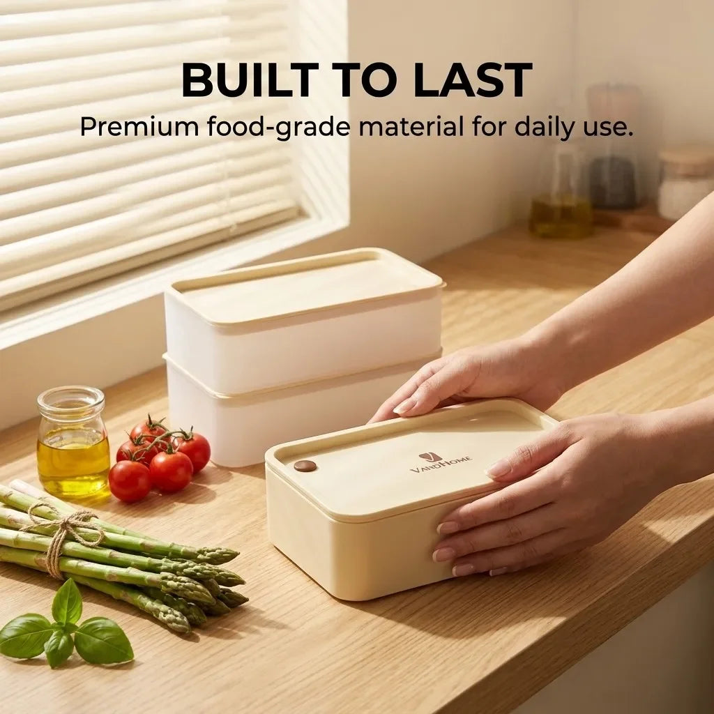 Stackable Plastic Lunch Box For Kids Students Portable Bento Box Microwave Safe Refrigerator Sealed Food Storage Container