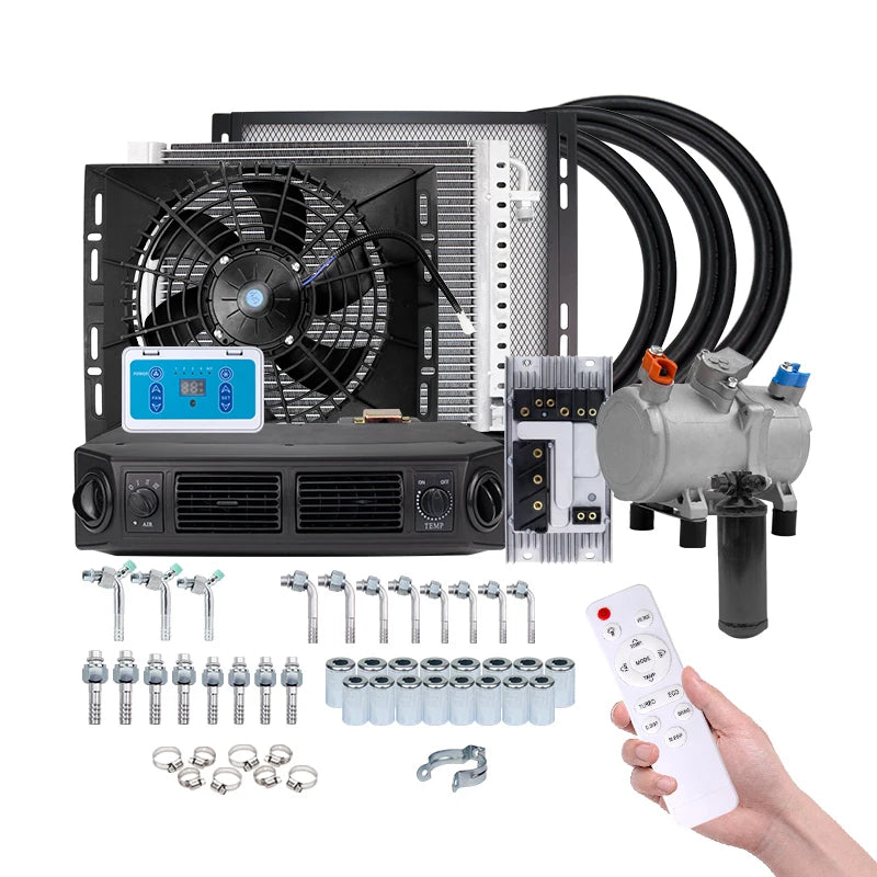 Auto Universal Automotive Auto Electric Air Conditioning 12V 24V Compressor for Cars Van Street Rod Hot Classic A/C Conditioner