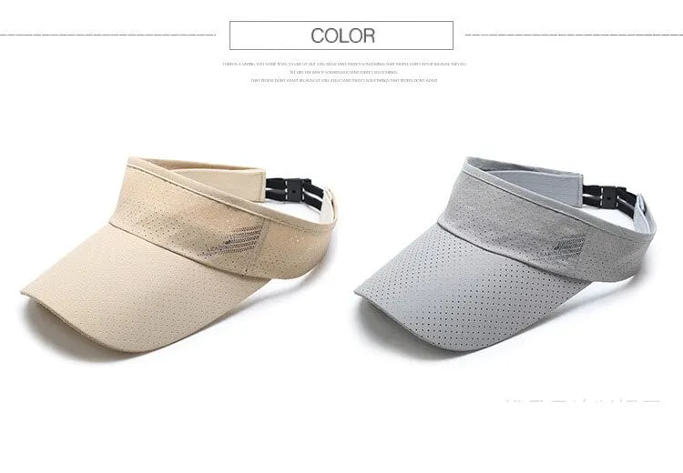 Mens And Womens New Summer Quick Drying Mesh Roofless Outdoor Sunshade Hat