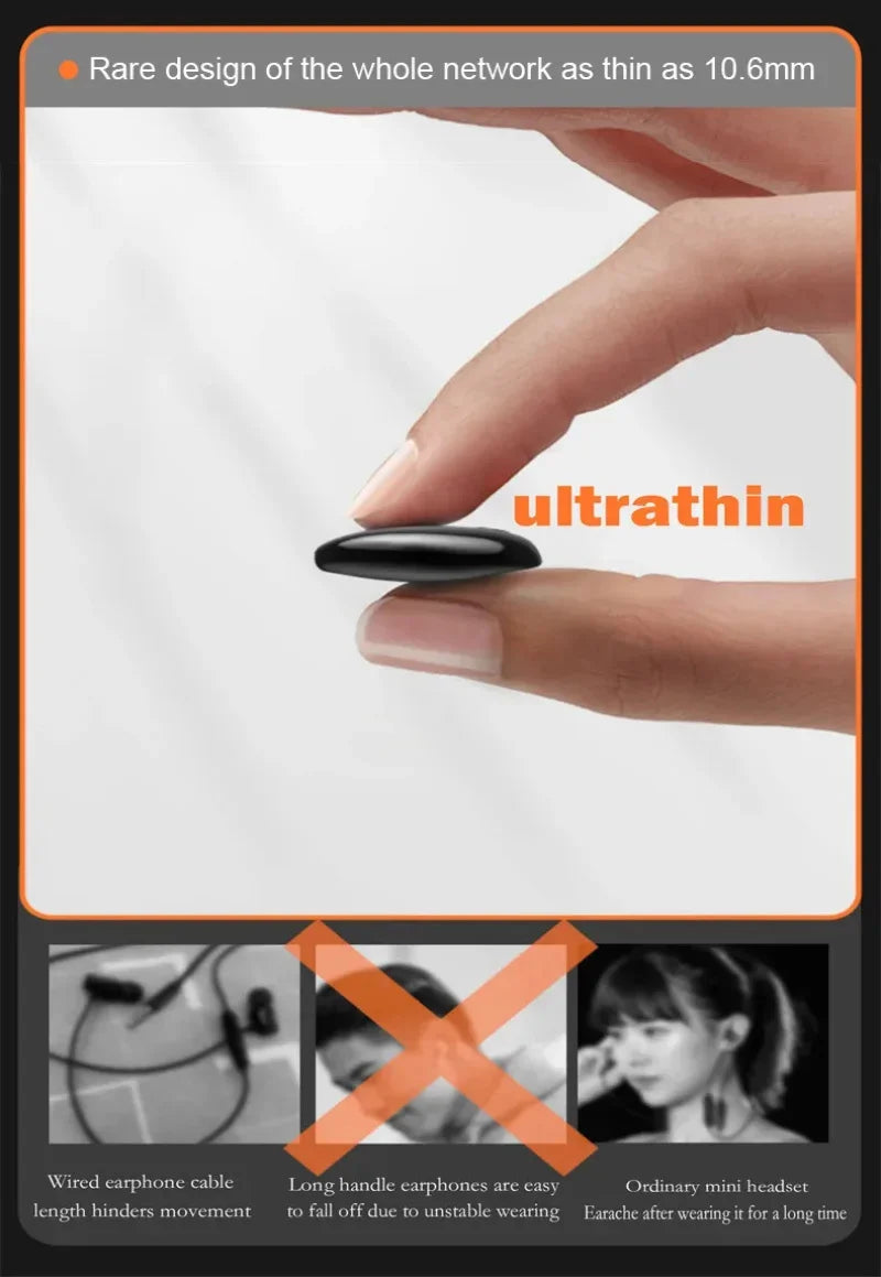 Ultra-Thin Invisible Sleep Earbuds Lightweight Ergonomic Fit Side Sleep Friendly Cloud-Soft Comfort with Built-in Mic