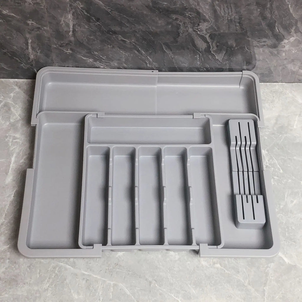 Adjustable Expandable Cutlery Drawer Organizer, Kitchen Utensil Storage Tray