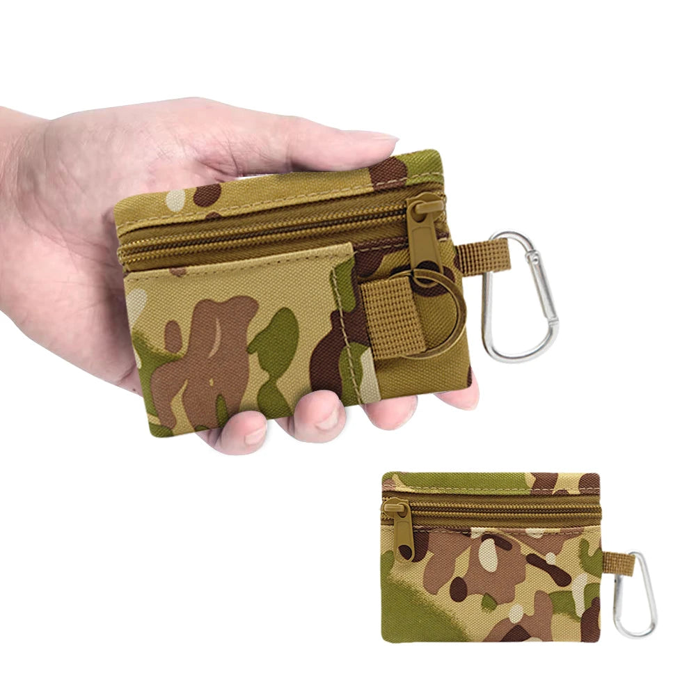1PCS Mini Tactical Wallet Men's EDC Molle Pouch Portable Key Card Case Coin Purse Hunting Bag Zipper Pack Multifunctional Bag