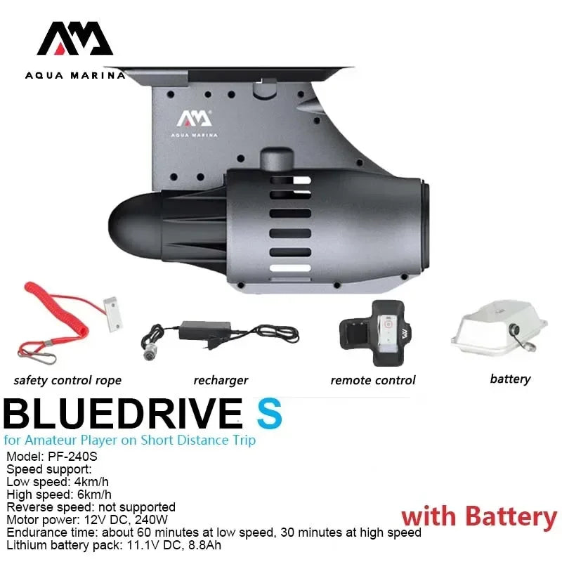 Electric SUP Motor 12V 240W, Portable Paddle Board Fin Propulsion Engine with 8.8Ah Lithium Battery for Kayak Canoe Surfboard