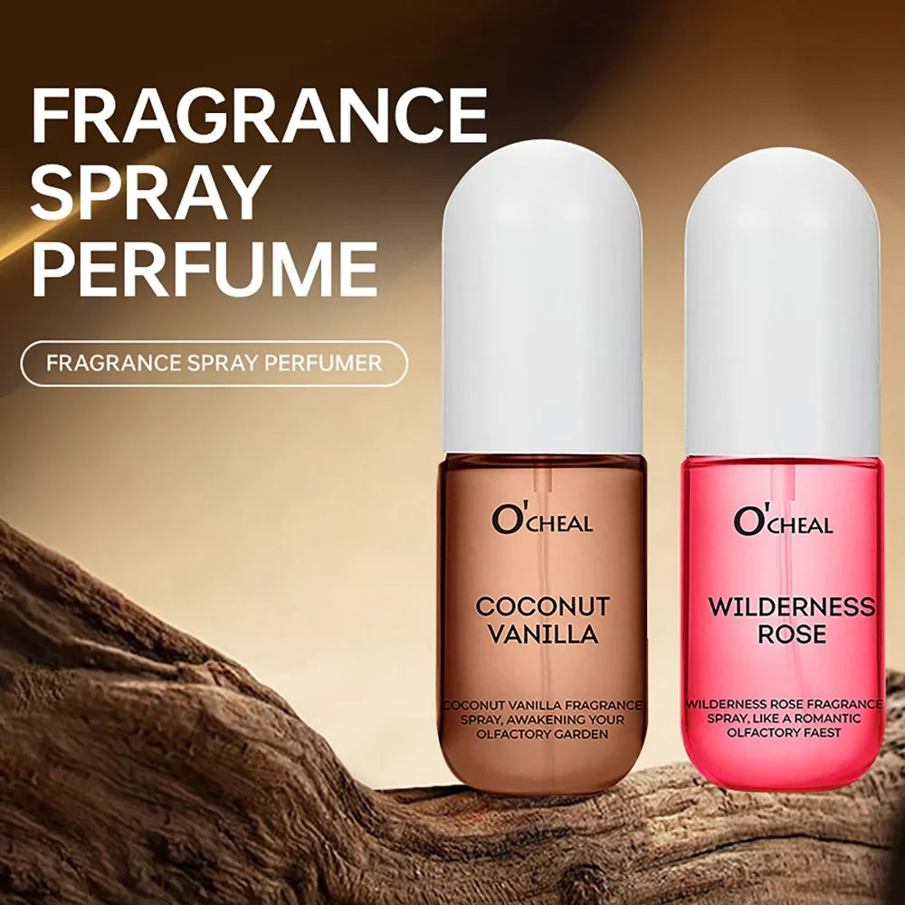1Pcs Coconut Rose Fragrance Spray Hair & Body perfume Mist Fresh Long Lasting Fragrance Perfume Travel Size Freshener Spray