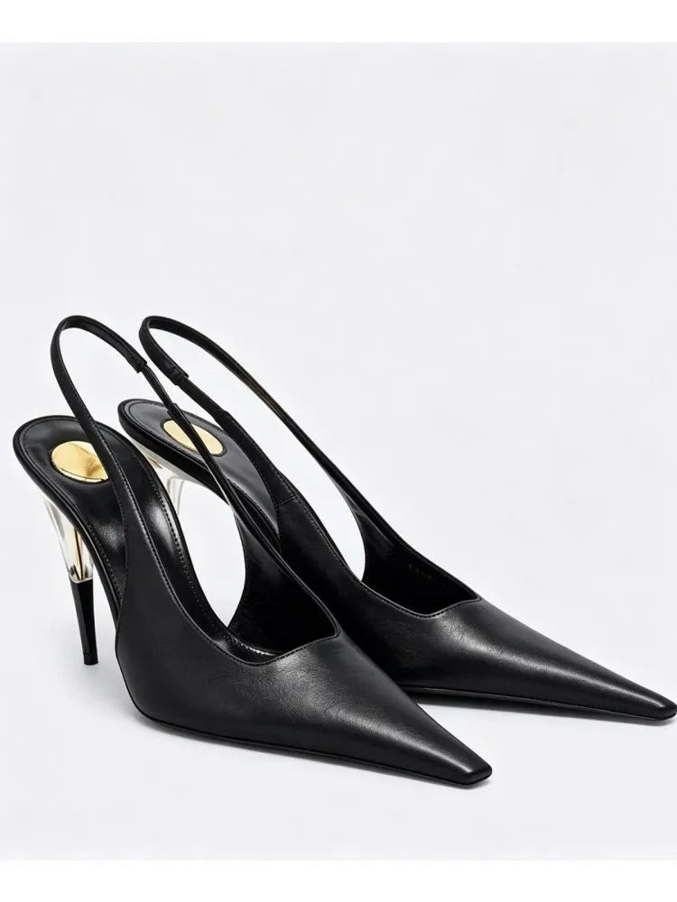 Ladies' Summer New High Heel Pointed Sandals Fashion Small Square Party Wedding Ladies' High Heel Sandals