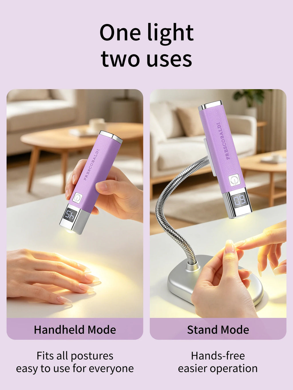 1Pc Rechargeable UV LED Nail Lamp with AI Auto Sensor USB Built-in Battery Nail Dryer Fast Gel  Manicure Tool for Home Salon Use