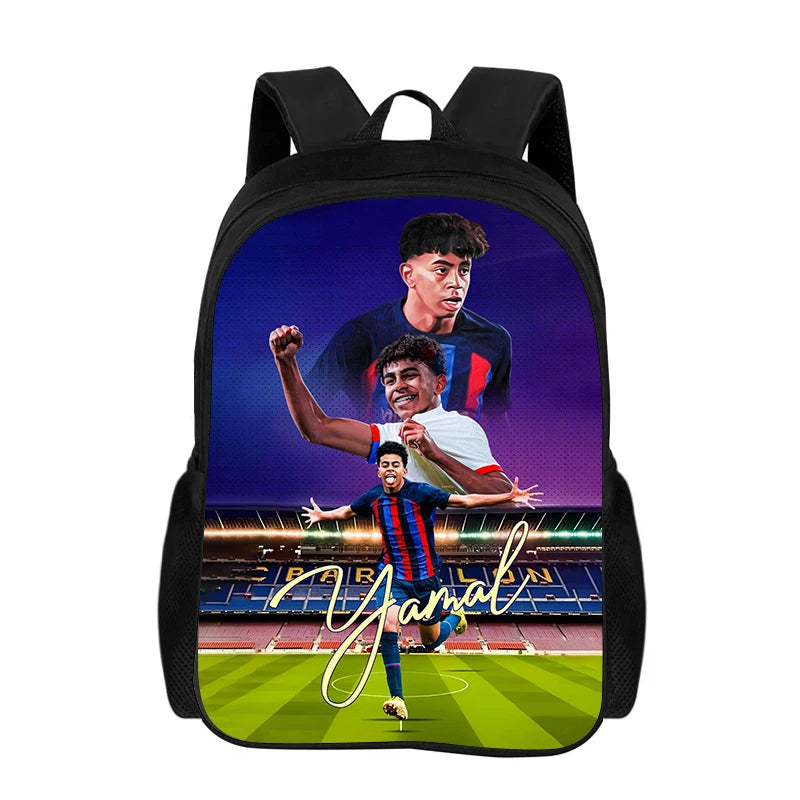 Backpack L-Lamin Yamal for Child Light Weight Child Knapsack Rucksack Best Gift Football Star School Large Capacity Backpack