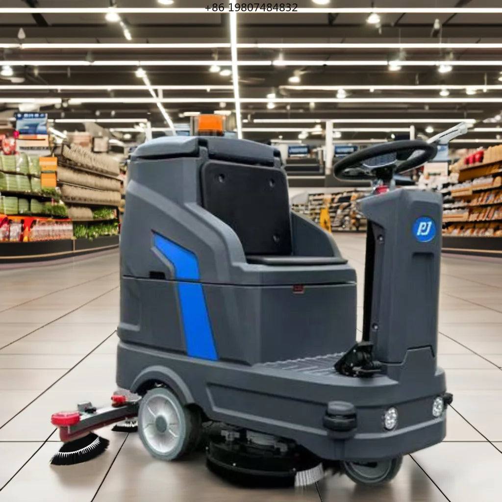 New High-voltage Electric Riding Self-Propelled Factory Floor Cleaner, 24V100AH 100L Tank, Professional Cleaning,