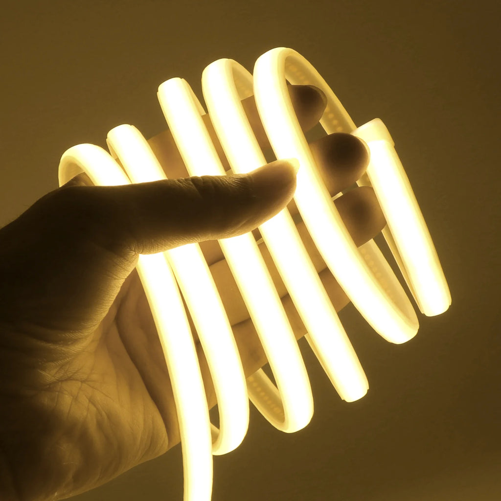 Waterproof Flexible COB Neon Light DC 12V 24V Milky White 3000K 4000K 6000K 0.5M-20M for Home Indoor Outdoor Decoration