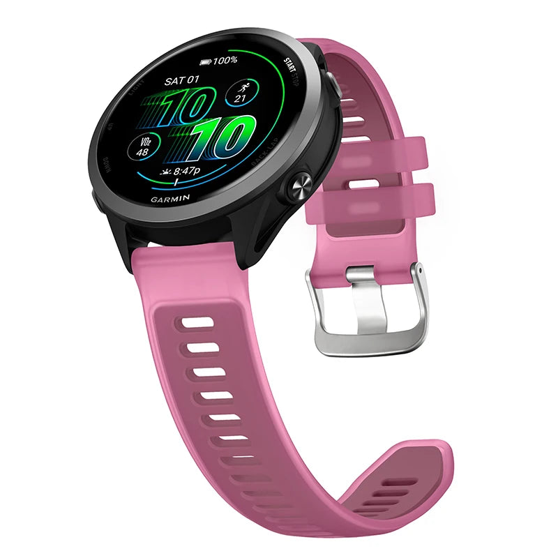 Transparent Candy Color Silicone Strap For Garmin Forerunner 265 265s 255 55 158 165 Music 570 Venu 4 3 3s 2 SQ Vivoactive 6 5