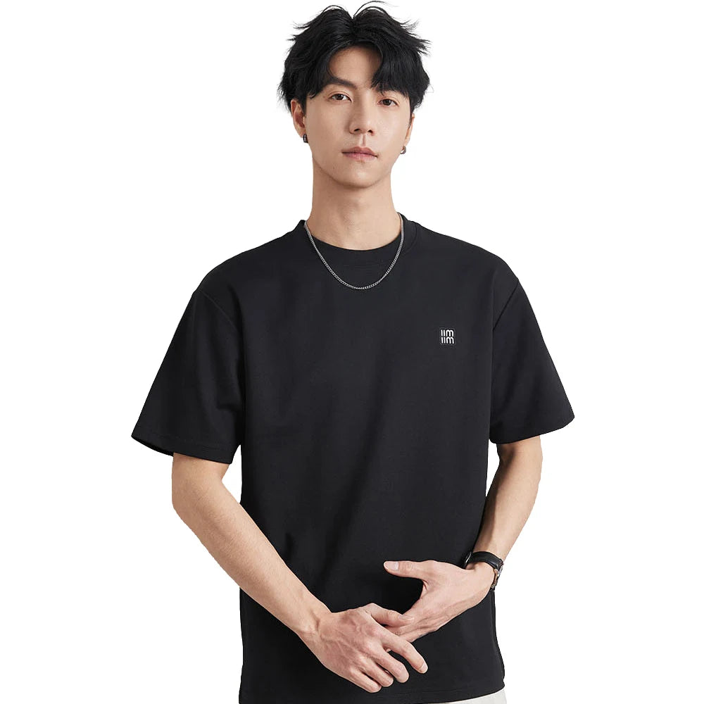 2025 Summer New Men Loose Short-sleeved Casual Breathable Quick-drying Ice Silk T-shirt Solid Color Half-sleeved Top M-3XL