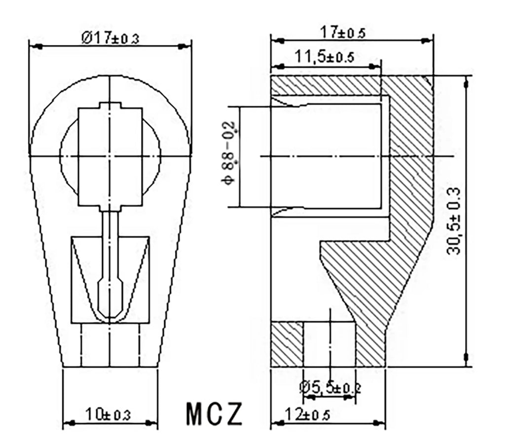 6.4mm 7.4mm 9mm 14mm Ceramic Vacuum Tube Anode Plate Grid Cap Hat For EL504 EL519 6P13P FU7 807 310A 845 6J1 805 811 572B FU29