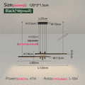 Modern light creative bar counter strip designer lamps LED Pendant Light  for Dining Table Kitchen Chandelier Memory Function