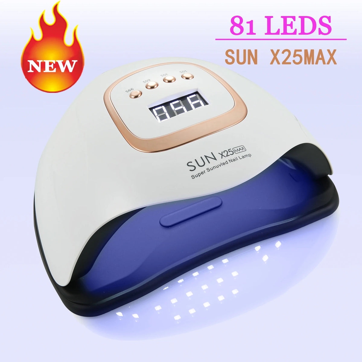 SUN X25 MAX Nail Dryer UV Lamp 380W Nail Curing Lamp 81 Led Manicure Lamp For Fingernails10s/30s/60s/99s Timer LCD Screen