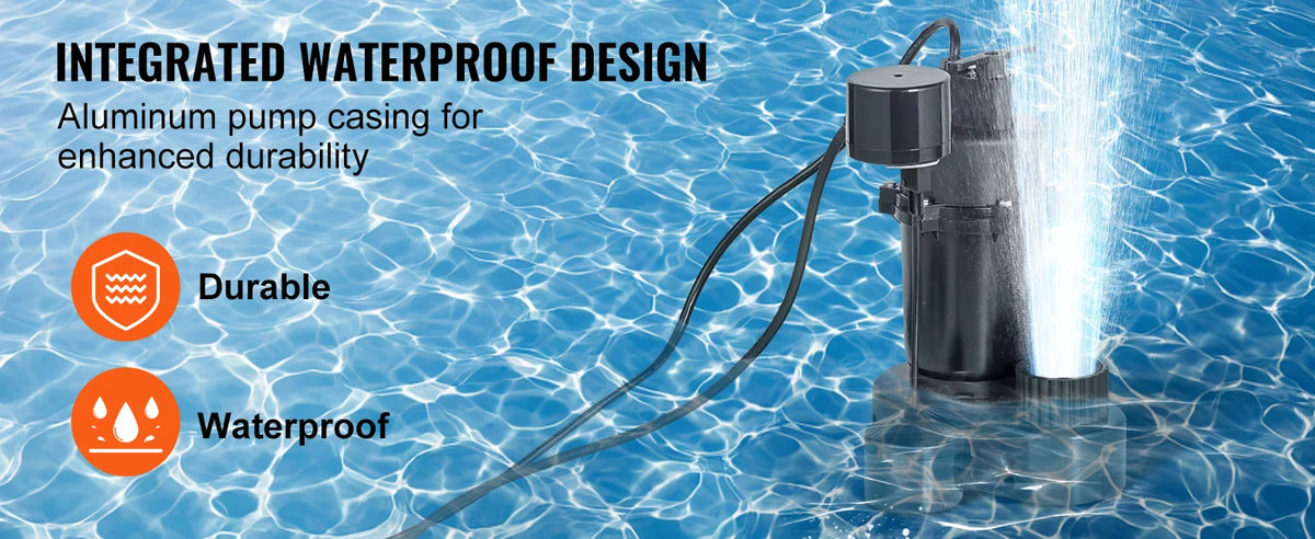 SucceBuy Utility Sink Pump 1/3HP 1/2HP 120V Under-Sink Sump Pump System with 6 Gallon Basin Automatic Utility/Laundry Drain