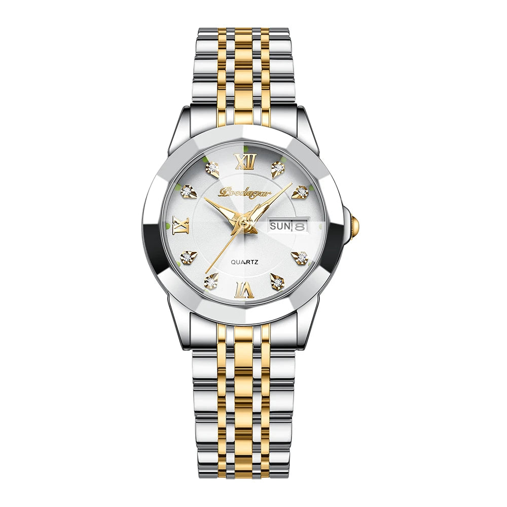 POEDAGAR Luxury Elegant Ladies Watch High Quality Casual Stainless Steel Luminous Waterproof Quartz Women's Watches Dress Clock