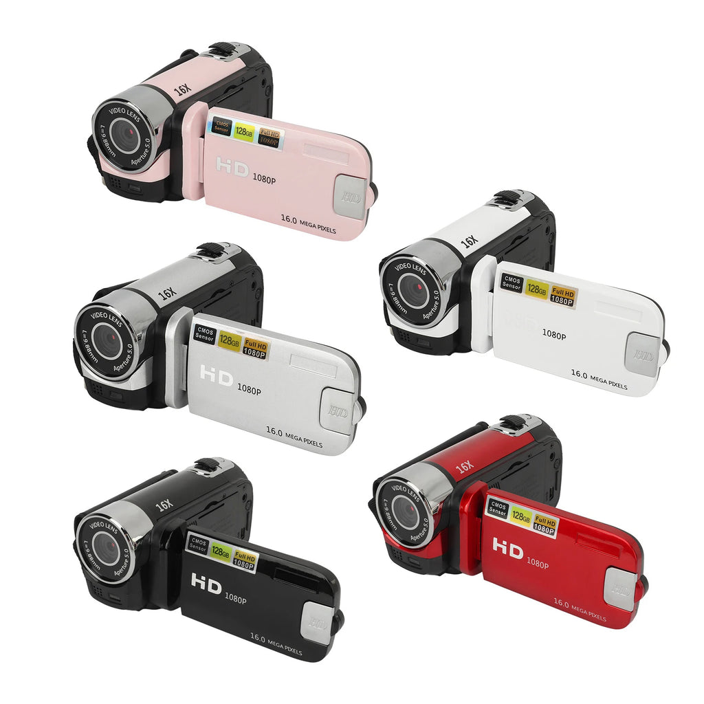 16MP Digital Camera HD Video Camcorder 2.4 Inch Rotatable Screen 16X Digital Zoom Video Camera Recorder USB Connection Port