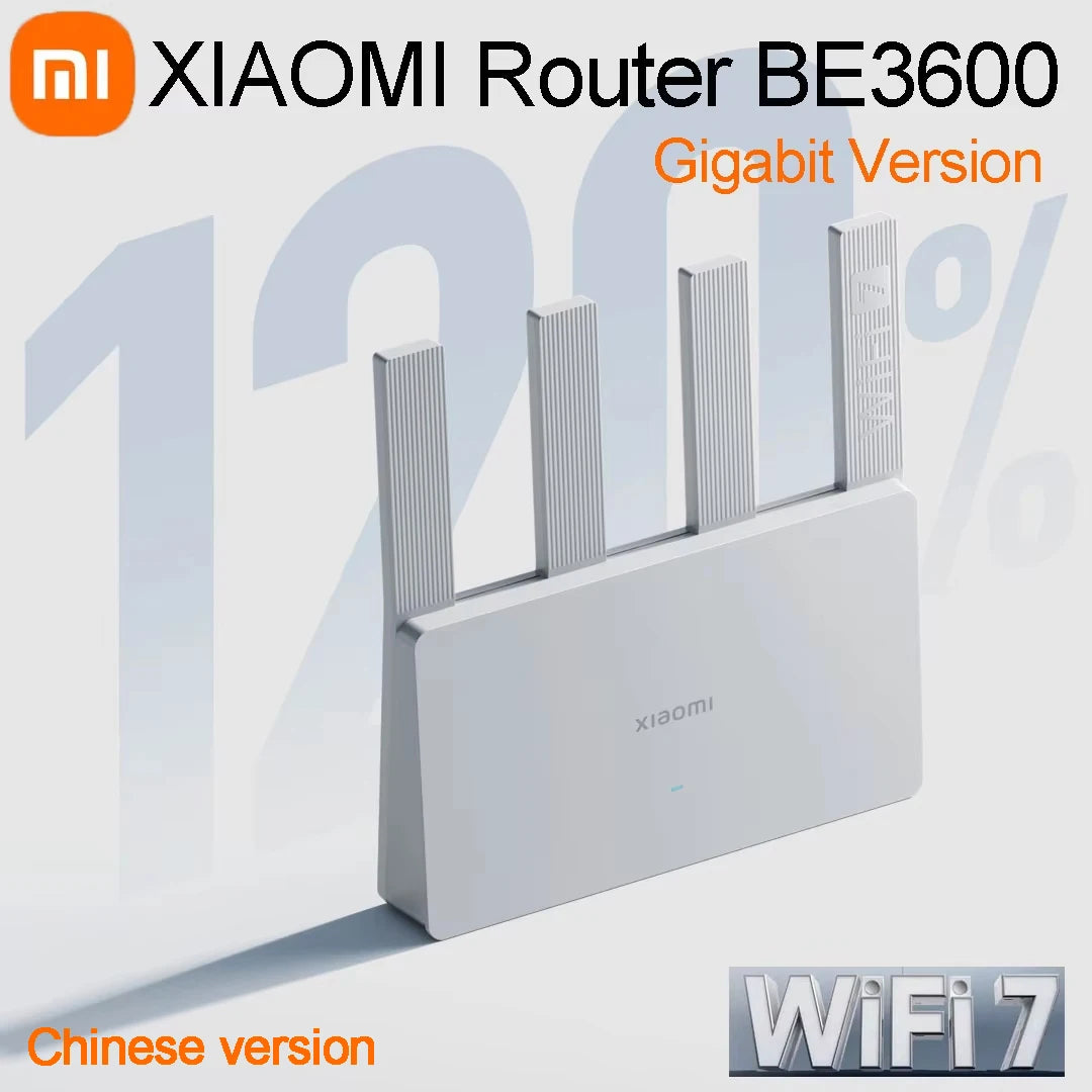 Xiaomi Router BE3600 Gigabit Version WiFi 7 2.4/5GHz Double Bands 160Mhz 3570Mbps Mesh Networking Gaming Acceleration
