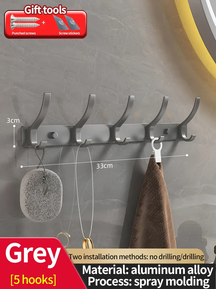 No Drill Door Behind Hook Storage Wall Hanging Clothes Hanger Coat Hook Punch-Free Hanger Bedroom Organizer Storage Kitchen Acce