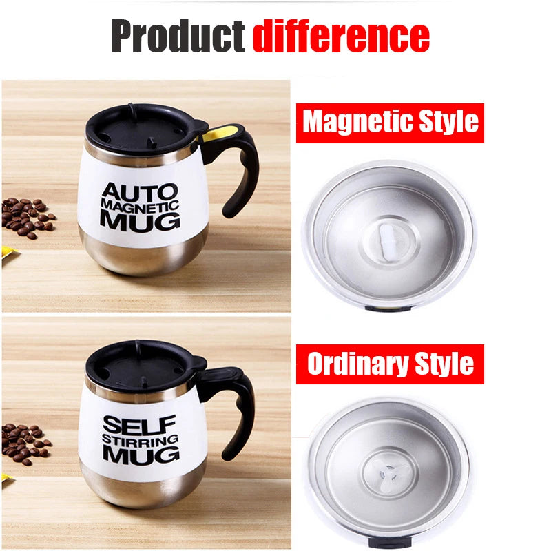 450ML Automatic Stirring Electric Mixing Cup Coffee Milk Self Stirring Mug Stainless Steel Thermal Smart Double Insulated Cup