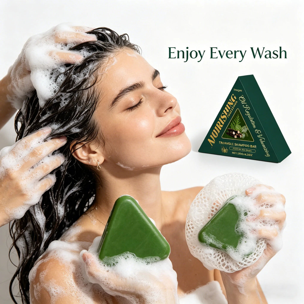 Herbal Shampoo Soap Gently Cleanses Scalp Refreshing Control Oil Dandruff Purifies Reduce Breakage Nourishes Hair Root Treatment