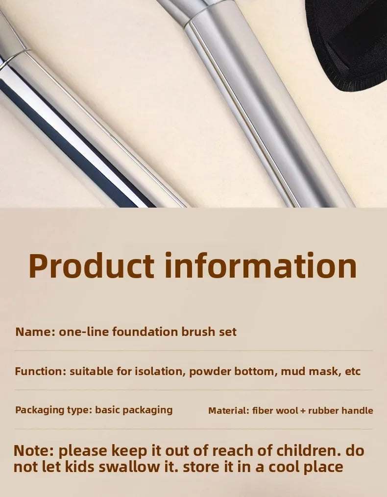 Ultra Thin Foundation Brush Makeup Mixing Palette with Spatula Flat Face Contour Brush Cosmetic Puff Blender Beauty Makeup Tools