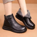 GKTINOO Fashion Winter Women Genuine Leather Ankle Boots Female Thick Wool Warm Snow Boots Mother Waterproof Non-slip Booties