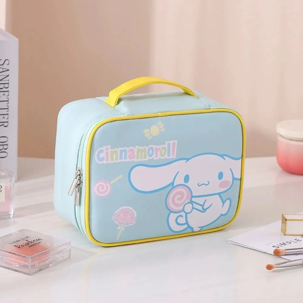 Detachable multifunctional Sanrio My Melody Hello Kitty makeup bag, waterproof, wear-resistant, large-capacity, portable storage