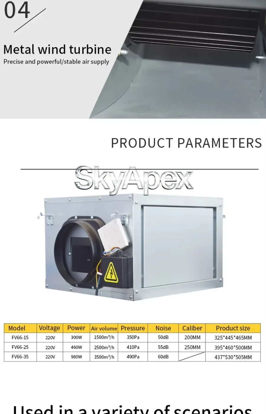 Factory Direct Powerful Smoke Extraction Fan Large Air Volume Commercial Kitchen Exhaust Hood Fan Total Smoke Elimination Blower