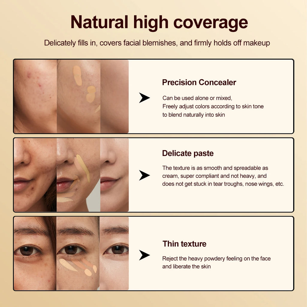 15 Colors Face Concealer Cream Contour Palette,Moisture Cream Makeup Foundation Full Coverage Foundation Covering Perfect Makeup