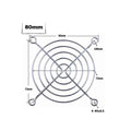 120mm X 120mm 90mm X 90mm 80mm X 80mm Metal Fan Guard With Screw For Computer Case Fans