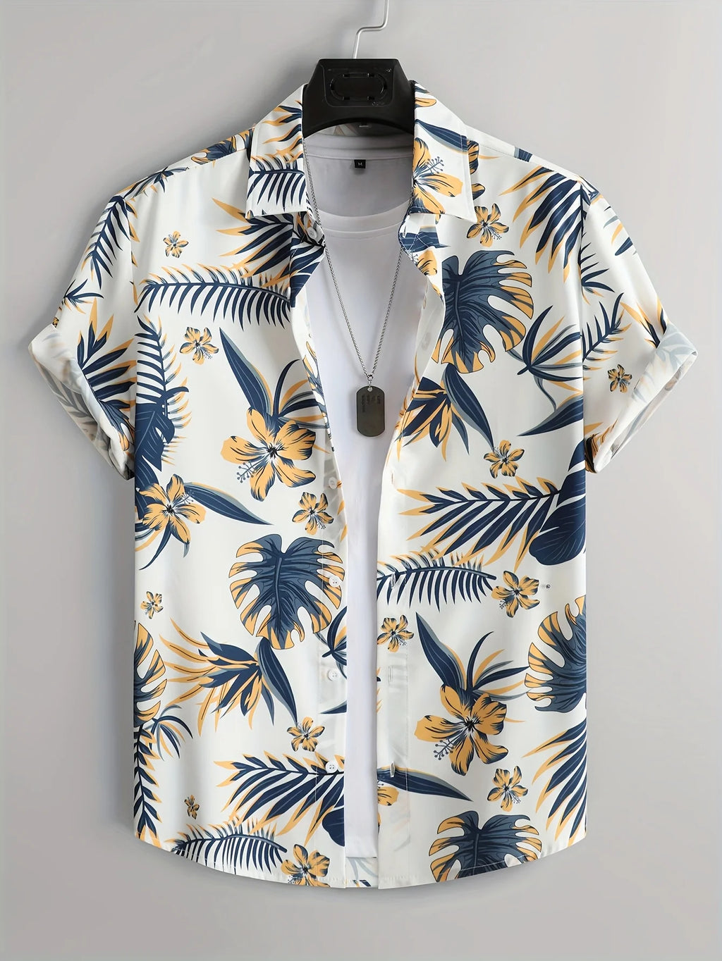 Multi Styles Full Print White Flamingo Hibiscus Hawaiian Shirt Men Retro Short Sleeve Resort Photo Camisa Hombre