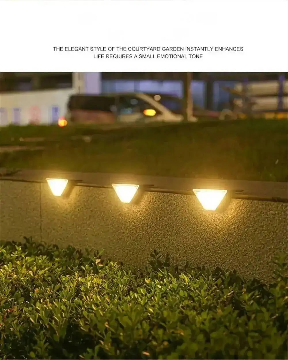 1-16PCS Solar Lights for Outdoors Stair Lamps Warm White LED Step Light, IP65 Waterproof Steps, Garden, Walkway, Stairs Path