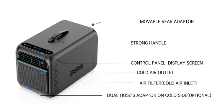 Air Conditioners with Inverter 12V,Portable Air Conditioning  2300Btu,Use Car,Home,Camping