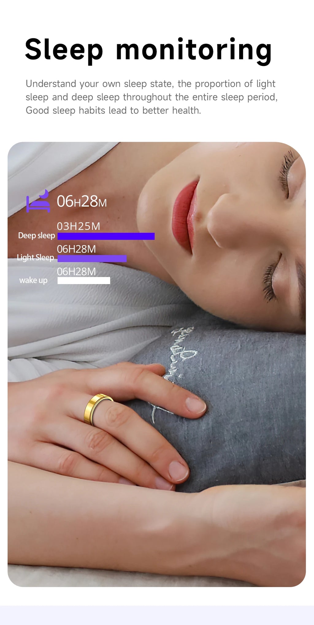 R09 Smart Ring Men Women with Charging Case Heart Rate Blood Oxygen Skin Temperature Monitor Waterproof For Android iOS R12