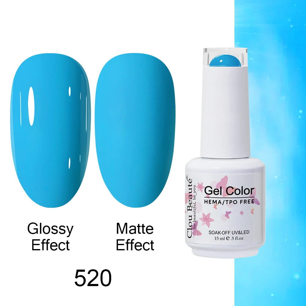 Clou Beaute HEMA TPO FREE Caramel Brown Wine Red Coffee Gel Nail Polish High Pigment Autumn Nail Art Full Coverage UV Varnish