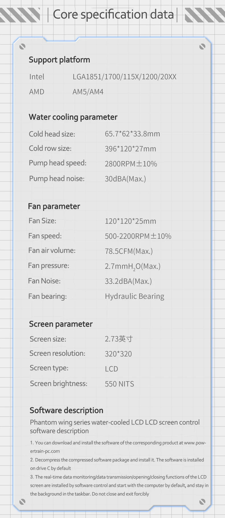 X-GAMERX S360 ARGB All-in-one water cooling radiator/Support LGA1851/1700/115X/1200/AM5/AM4/2.73-inch magnetic LCD screen