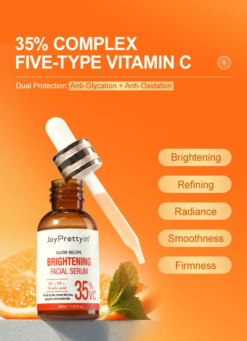 Vitamin C Face Serum Whitening Dark Spot Removal Hyaluronic Acid Facial Essence Skin Care Products 30ML