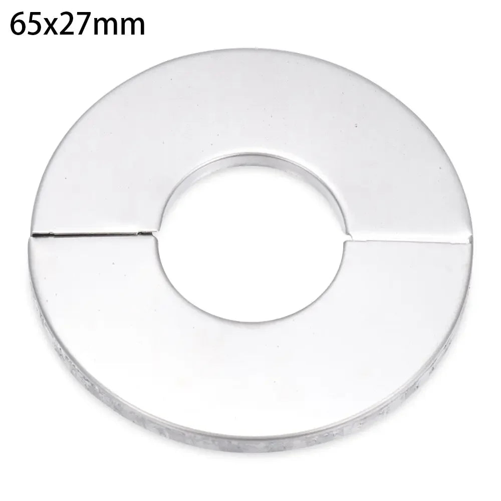 Black Shower Faucet Decorative Cover Chrome Finish Stainless Steel Wall Flange Water Pipe Wall Covers Bathroom Faucet Accessory