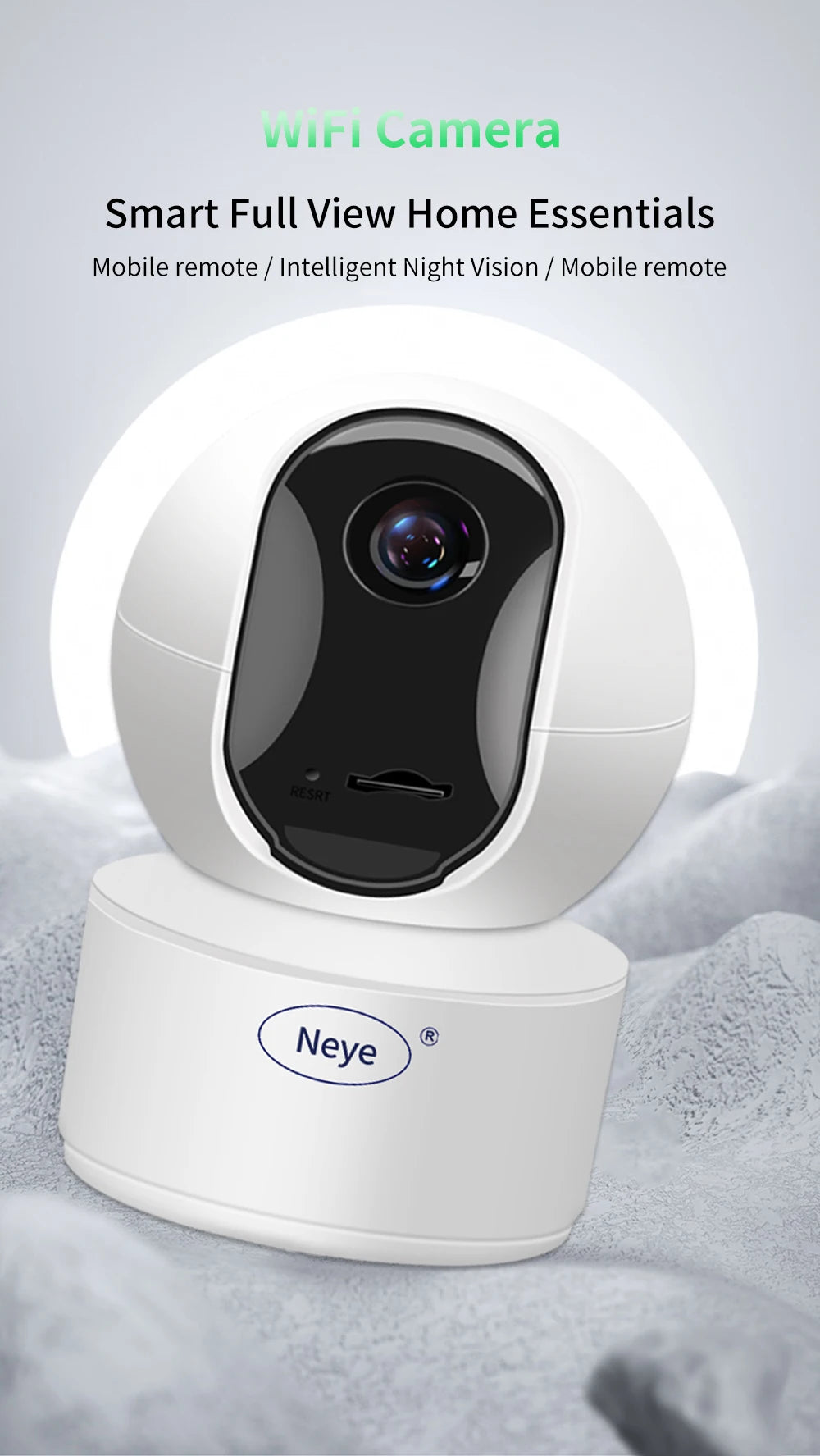 8MP 4K WiFi Security Indoor Camera 5X Digital Zoom Pan Tilt IP Camera Ai Automatic Tracking Night Vision Intercom Security