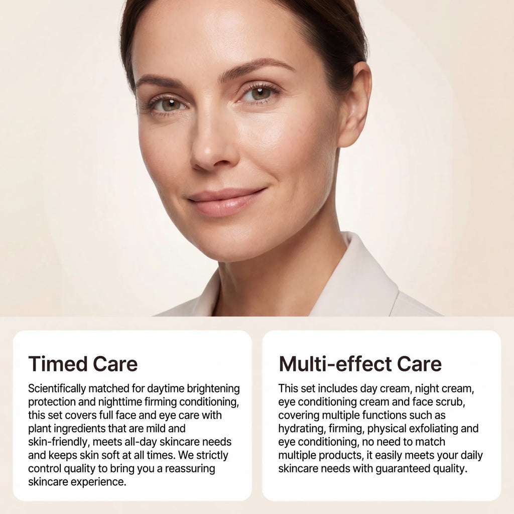 Day Night Skincare Set 30gx4 Moisturizing Repair Skin Barrier Brightening Facial Skins Multi Functional Skincare Eye Face Care