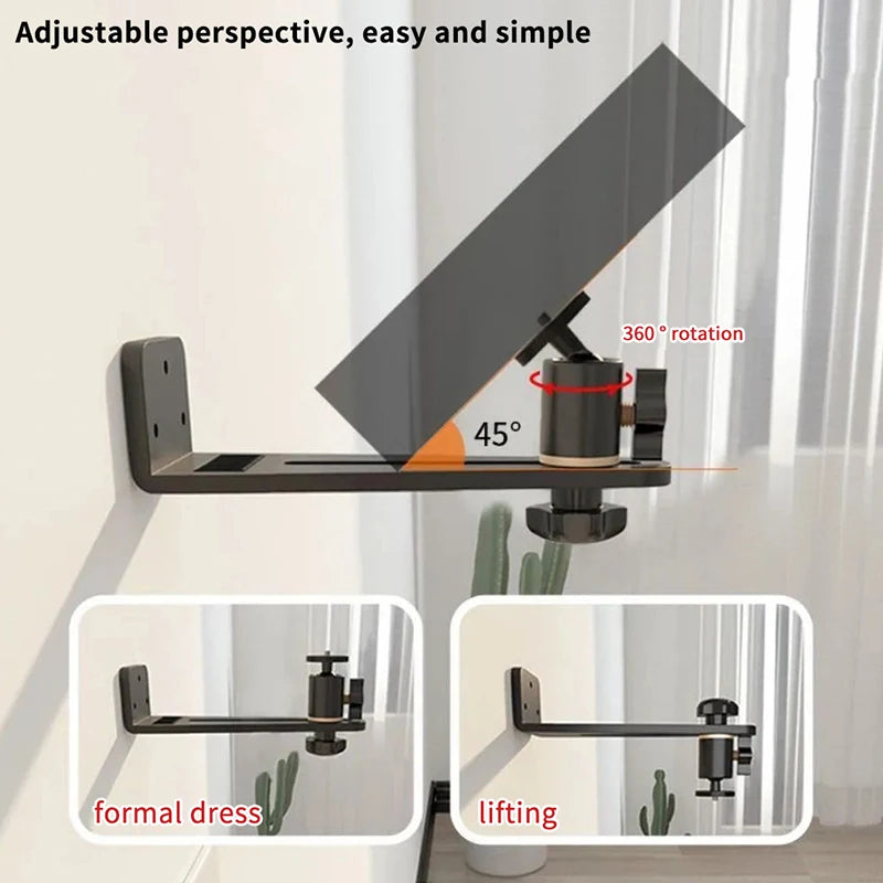 Universal Portable 360° Rotatable Wall Mount Beamer Holder Projector Bracket 1/4 Screw For XGIMI JMGO Dangbei Projector Stand