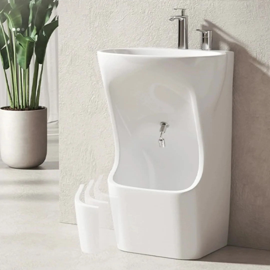 Ceramic floor-to-ceiling sink wash basin Ceramic independent base sink