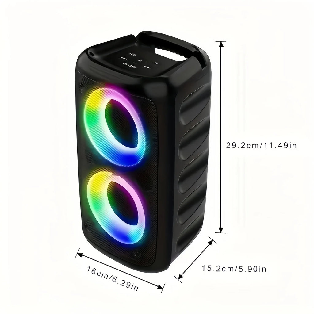 Karaoke Radio FM Bluetooth Speaker Portable Wireless With Microphone Lamp Machine Caixa De Som Sound Box Music Subwoofer LED TWS