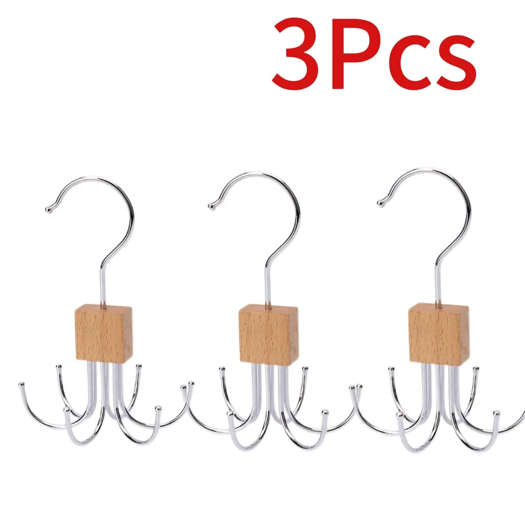 360° Rotating Belt Hanger Hook Durable Metal Belts Rack Organizer for Belts Scarves Bras Ties Home Dorm Storage Hangers