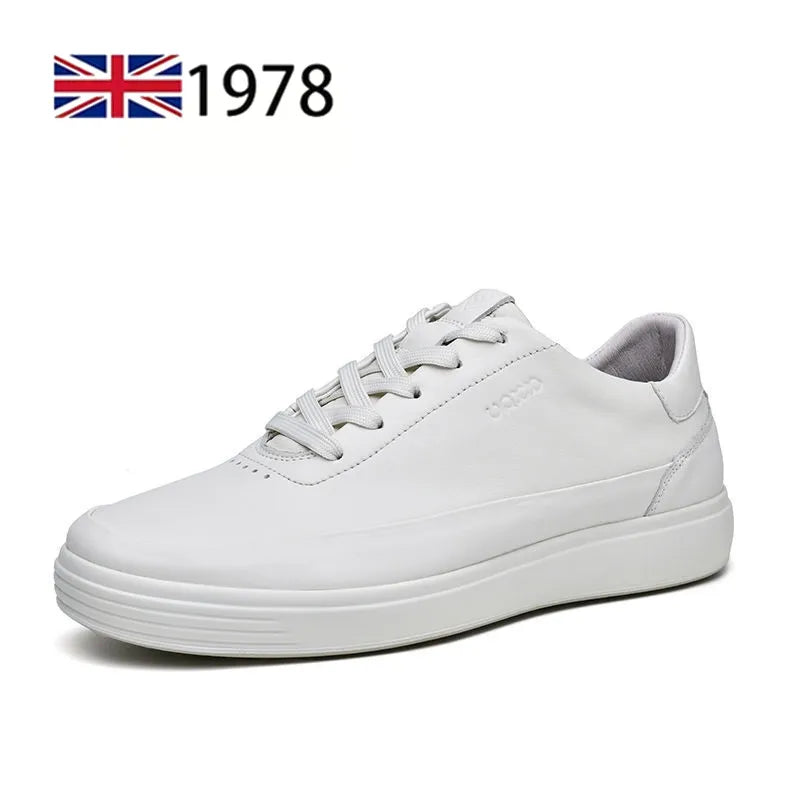 Fashion Men Shoes Genuine Leather Shoes Casual Lace-up Shoes Breathable Fashion Sneakers New